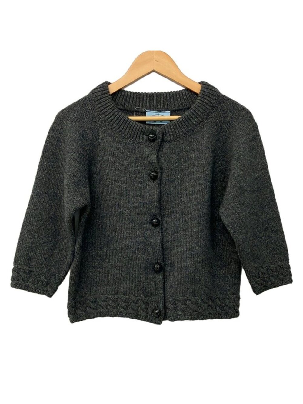 Prada Cardigan 36 S Dark Gray Long Sleeve